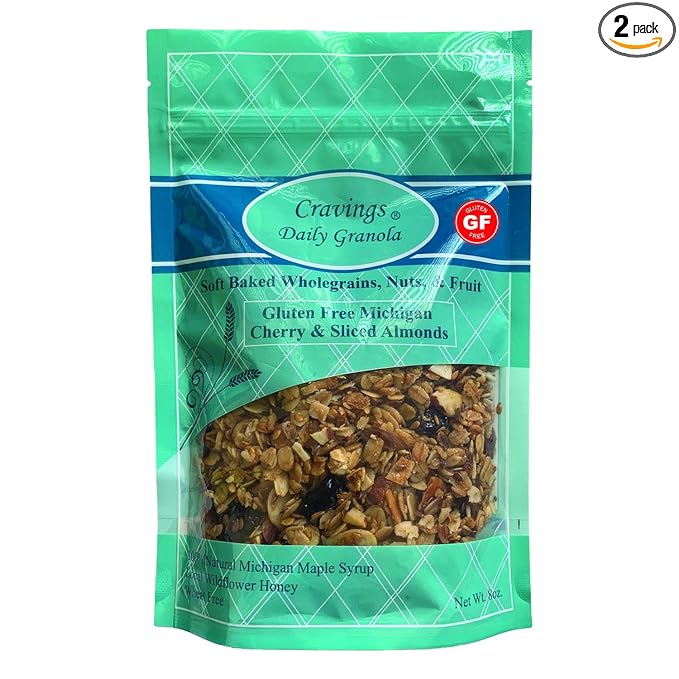 Gluten Free Michigan Cherry &amp Slice Almond Granola (2 Pack)