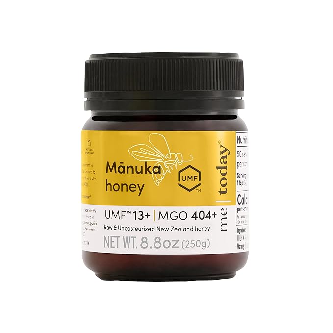Me Today Manuka Honey UMF 13+/MGO 404+ from New Zealand Authentic Raw &amp Unpasteurized Honey | Raw Manuka Honey for Daily Wellness Support | Delicious Honey Crafted by Bees in 8.8oz