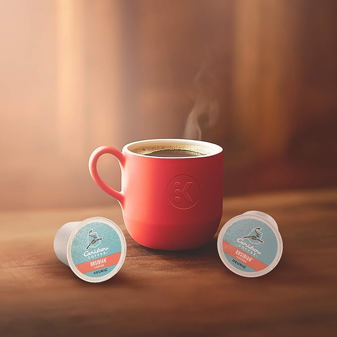 Caribou Coffee Obsidian Single-Serve Keurig K-Cup Pods Medium Roast Coffee 72 Count