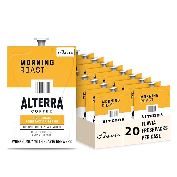 ALTERRA Coffee Morning Roast Single Serve Freshpacks for MARS DRINKS FLAVIA Brewer 20 Packets