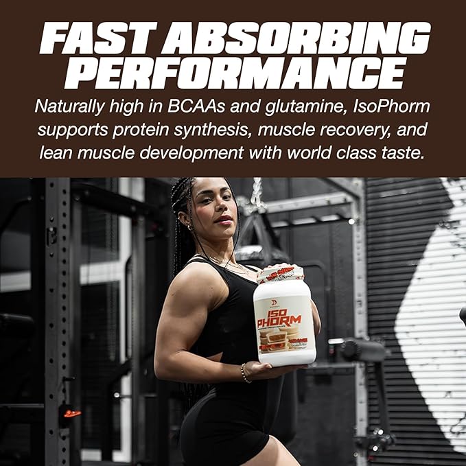 DRAGON PHARMA Isophorm Hydrolized Whey Protein Isolate Fast Absorption Premium Whey Protein Maximize Recovery Great Tasting 25g Per Serving (2 lb Vanilla Soft Serve)