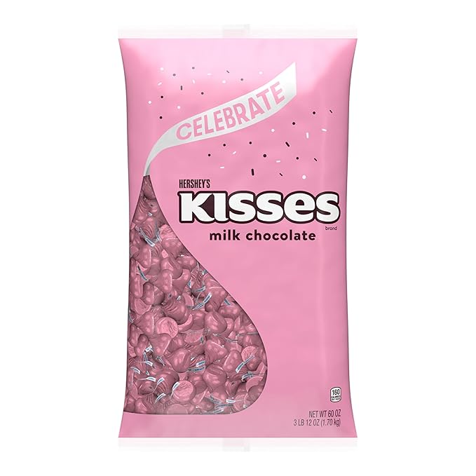 HERSHEY'S KISSES Milk Chocolate Candy Bulk Bag 60 oz