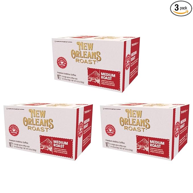 New Orleans Roast Medium Roast Single Serve Coffee - 12ct (Pack of 3) Rich &amp Smooth Flavor