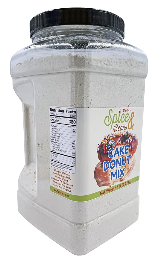 Cake Donut Mix | Make Rich Moist Classic Cake Donuts | by Dasher's Spice &amp Beans | 5 lb