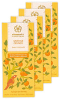 Elements Truffles Orange Crunch Dark Chocolate Bar| Ayurvedic Vegan &amp Gluten Free | No Refined Sugar &amp Artificial Flavours | Enriched with Cocoa Coconut Sugar &amp Orange 50g (Pack of 4)