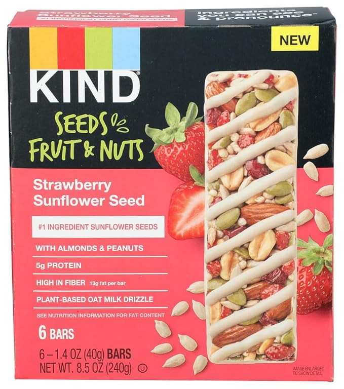 Kind Bar Strawberry Sunflower Seed 8.5 oz (Pack of 6)