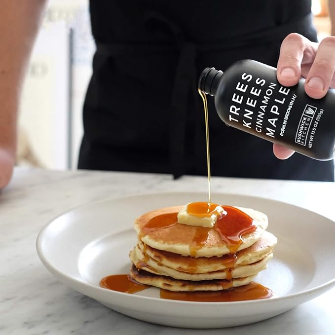 Trees Knees Cinnamon Maple + Spicy Maple Duo Gift Set Organic Maple Syrup Infused with Cassia Cinnamon 11.5 Ounce + Spicy Maple wit Habanero Peppers 12.5 Ounce Bottle