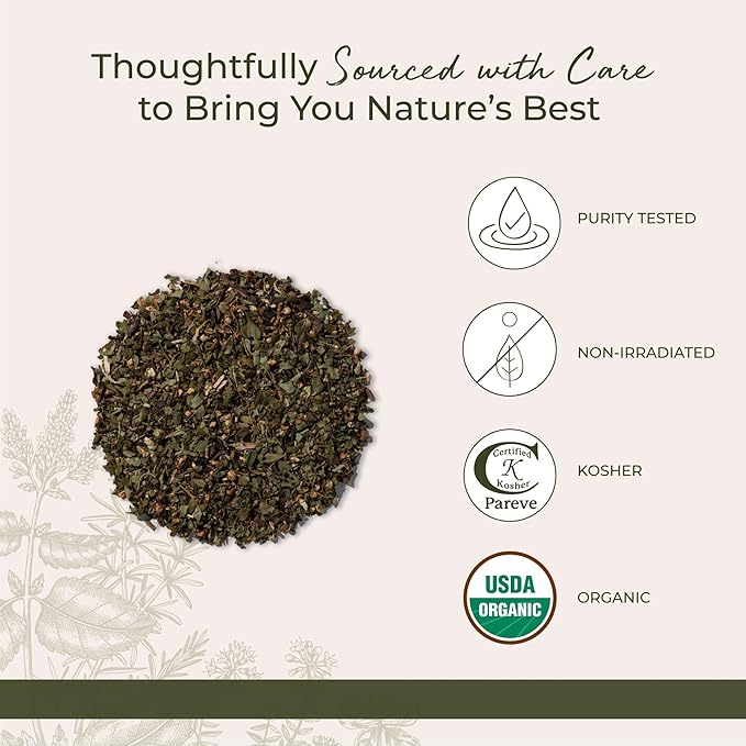 Starwest Botanicals Organic Hawthorn Leaves &amp Flowers - Dried Loose Leaf Herb for Tea Cut &amp Sifted Certified Kosher Non-GMO - Bulk 1 lb Bag