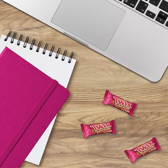 TWIX Minis Cookie Dough Milk Chocolate Bars Sharing Size Chocolate Candy Bars 7.7 oz Bags (Pack of 8)