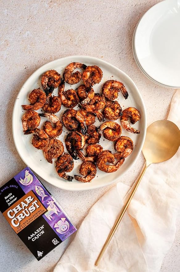 Char Crust Dry-Rub Seasonings Amazin' Cajun | All-in-one seasonings | Perfect for Chicken Shrimp Wings | Signature Crust that Seals in the Juices 20 Oz Jar (Pack of 1)