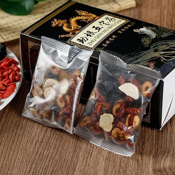 Kidney Tea Formula Ginseng Six Treasure Tea Ginseng Six Treasures Teas Te Renal Herbal Red Date Wolfberry Mulberry Chinese Kidney Herbal Red Ginsengs Teas (30 Bags)