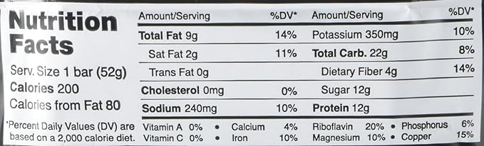 Rx Bar Chocolate Sea Salt Protein Bar 1.83 Oz 12 Count
