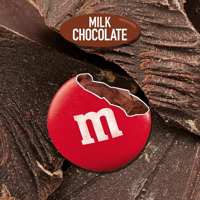 M&ampM’S Milk Chocolate Fun Size Filled Heart Valentine's Day Candy 0.93oz Pack of 12