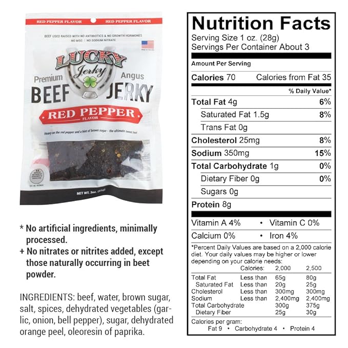 Lucky Beef Jerky - 3oz Slab (Assorted 12 Pack)