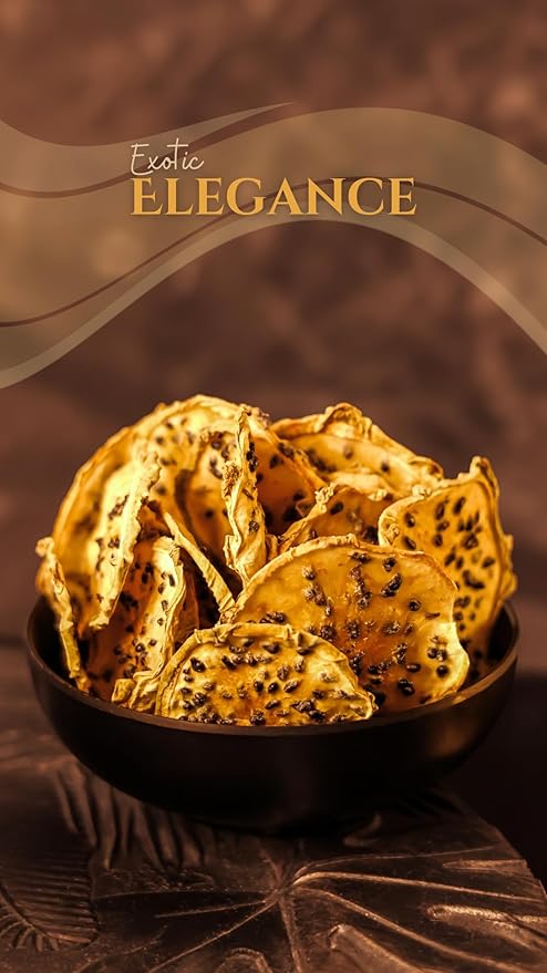 Garnishes &amp Dreams Dehydrated &amp Dried Yellow Dragon Fruit (5.5oz) – Natural Exotic Tropical Fruit Chips for Cocktails Mixology Baking &amp Desserts No Sugar Added Edible Dried Fruit Garni