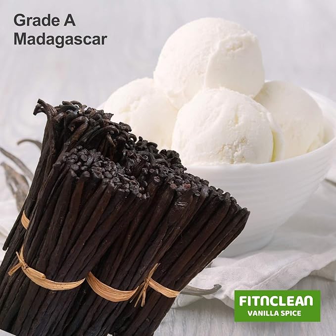 25 Organic Madagascar Vanilla Beans Grade A for Extract Cooking and Baking by FITNCLEAN VANILLA| Certified USDA Organic. Bourbon Fresh Gourmet NON-GMO Whole Pods