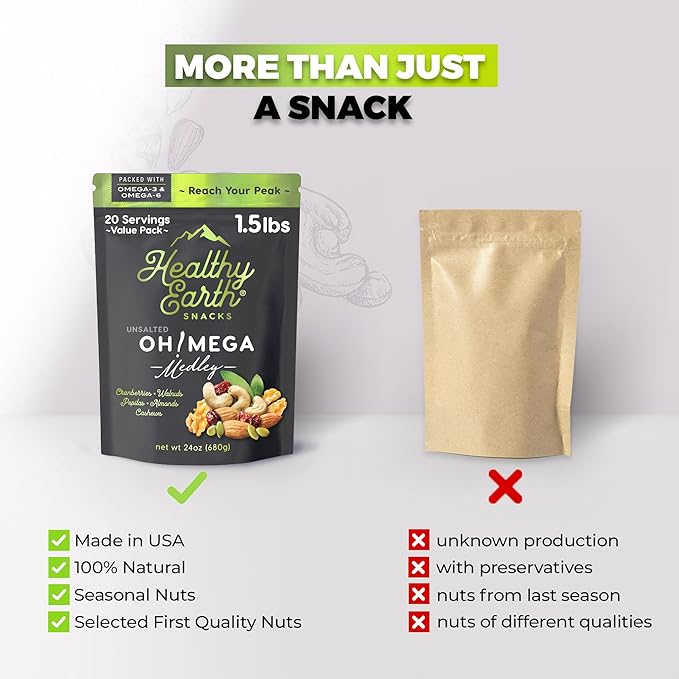Mixed Nuts Unsalted | Trail Mix | Trail Mix without Peanuts | Gourmet Snacks Protein Snacks Gluten Free No Preservatives High Fiber (Omega-3 and Omega-6)