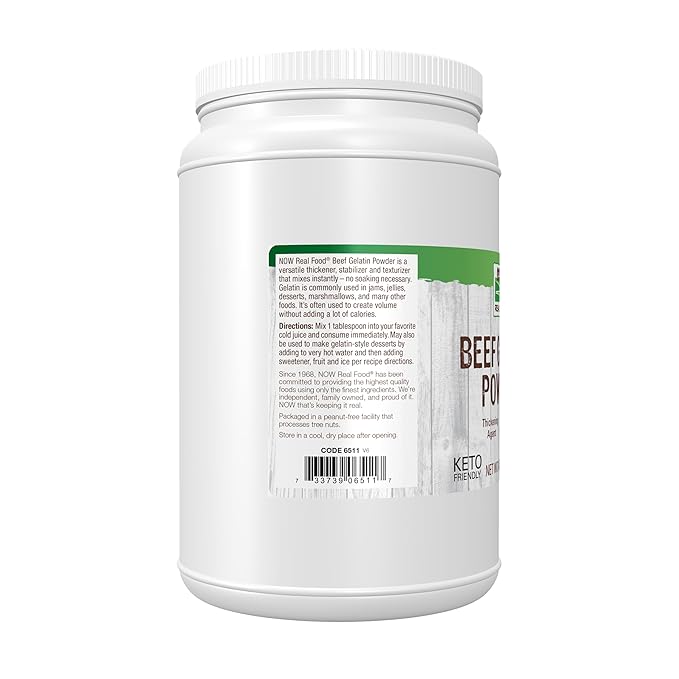 NOW FoodsBeef Gelatin PowderNatural Thickening AgentSource of Protein4-Pound(Pack of 2)