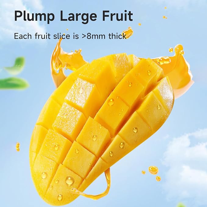 Dried Mango Slices Naturally Ripened Mangos Dried Fruits Delicious Texture Soft &amp Juicy Low Sugar Added Dried Mango Natural Fruit Snack Ideal for On-the-Go Yogurt Cake Decorating(17.6oz)