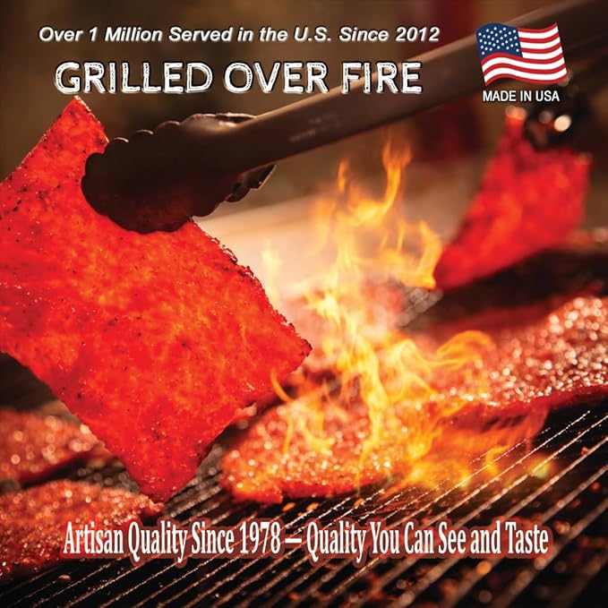 Singapore Street Food Fire-Grilled Beef Jerky (Sweet Spicy Flavor 8oz) *Fresh Grilled to Order *Shipped the Same Day *L.A. Times Handmade Gift Winner