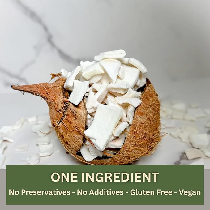 Wise Harvest Freeze-Dried Coconut – Five 1oz Packs | Single Ingredient Snack | 100% Real Fruit No Sugar Added Just Crunch | Healthy Vegan Gluten-Free Snack for Kids &amp Adults