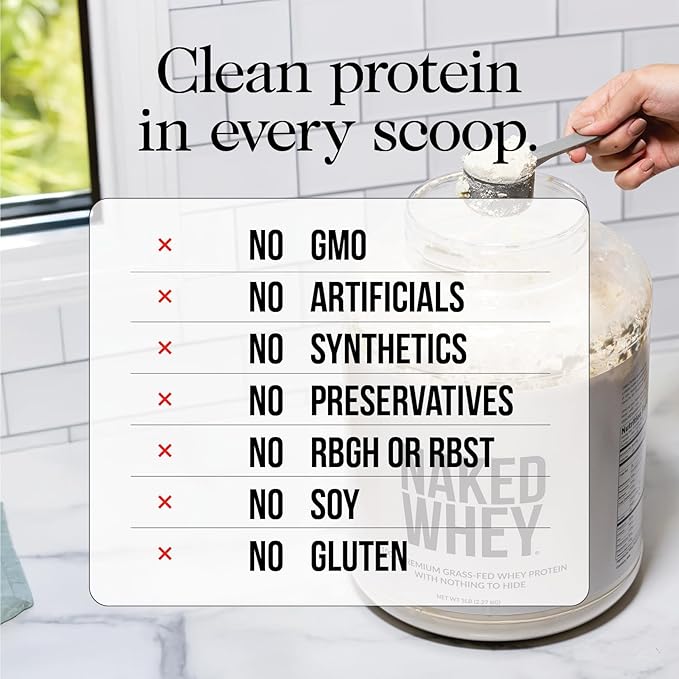 NAKED Whey Chocolate Peanut Butter Protein Powder (52 Servings) + Pure Micronized Creatine Monohydrate 500g (100 Servings) Bundle – Grass-Fed Non-GMO Gluten Free Soy Free