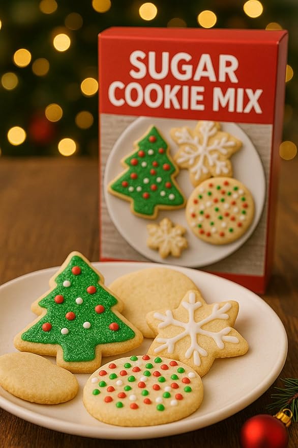 Sugar Cookie Mix 17.5 oz Pack of 5 | Classic Holiday Cookie Dough Base | Easy to Bake for Christmas Parties &amp Decorating Activities. Pakage May Vary
