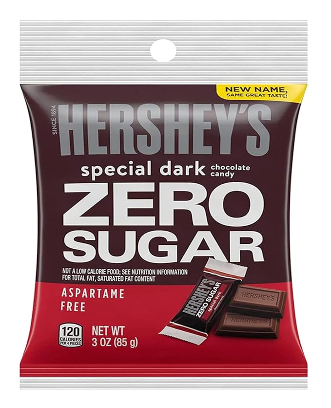 Smiling Sweets Zero Sugar Hershey Variety of Caramel Filled Chocolates Peppermint Patties Peanut Butter Cups Perfect Stocking Stuffer Amazing Taste for the Whole Family - 3 oz Bags (Pack of 5)