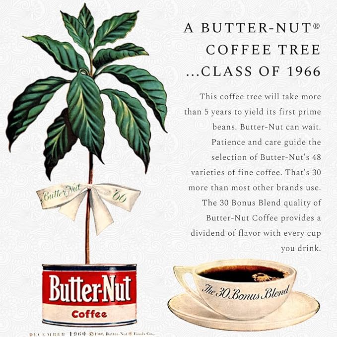 Butter-Nut Original Blend Ground Coffee Medium Roast 12 Ounce Steel Can (Pack of 3)