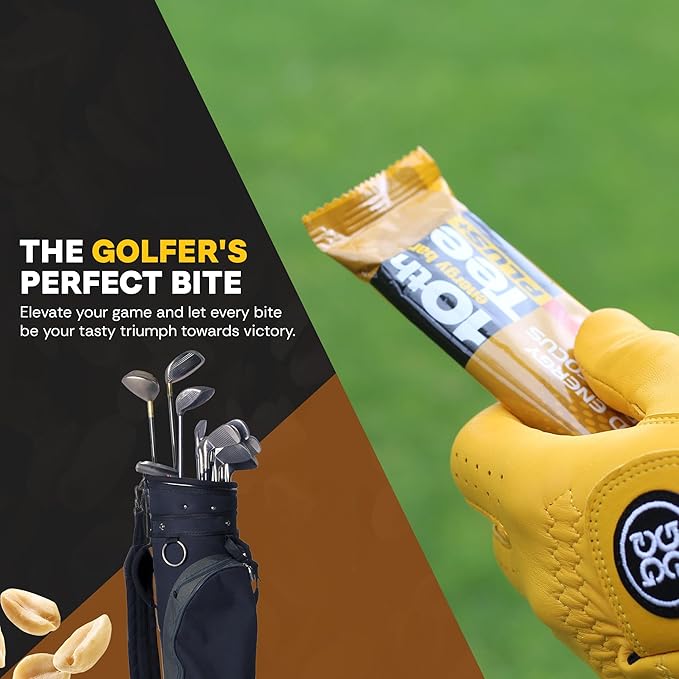 10th Tee Plus+ Chocolate Peanut Caramel Bar made with Natural Ingredients 1.76-Ounce Bars (12 count) Golf Energy Bar Easily Digestible Chocolate Healthy office Snack best Bars