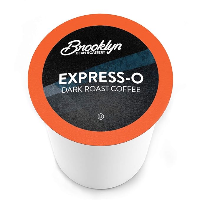 Brooklyn Beans Express-O Gourmet Coffee Pods - Compatible with Keurig 2.0 K Cup Brewers 40 Count Rich and Bold Espresso