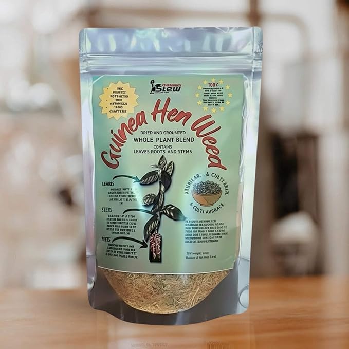 Rastaman Stew Guinea Hen Weed Tea 4oz – Jamaican Anamu (Petiveria Alliacea) Dried Leaves Stems &amp Roots | Wildcrafted Loose Leaf Herbal Bush Tea