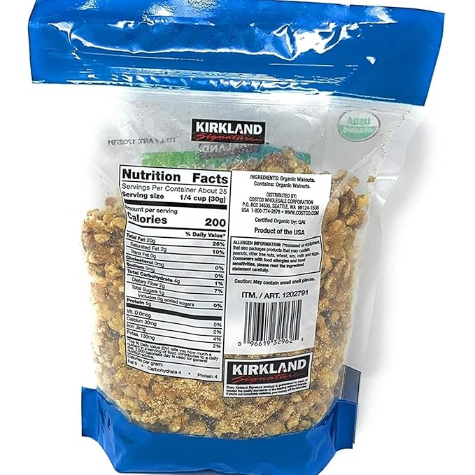 Kirkland Organic Walnuts - 1.7 Pounds