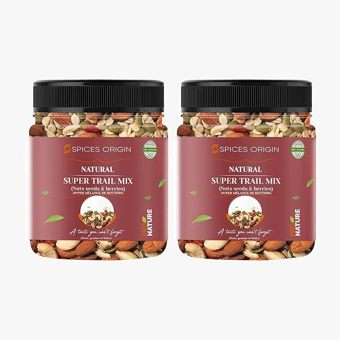 Spices Origin Roasted Premium Nuts Seeds &amp Berries (Sports Mix) |Combo Pack Of 2| 500 Grams_Packing May Vary