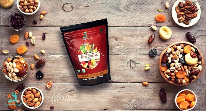 Astha LEANBEING- Fruit Cocktail (200g) (Mix Dehydrated Fruits) | Dried Fruits and Berries Trail Mix | Rich in