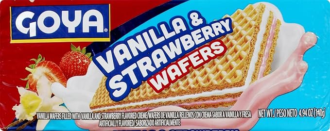 Goya Foods Vanilla &amp Strawberry Wafers 4.9 Ounce (Pack of 24)