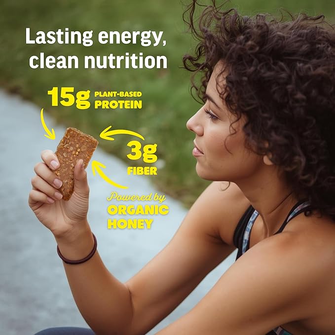 Kate’s Real Food Organic Protein Bars – (Snickerdoodle 2.2 oz Pack of 12) – Plant Based Protein Bars - Gluten Free Soy Free Non GMO Whole Grains and All Natural
