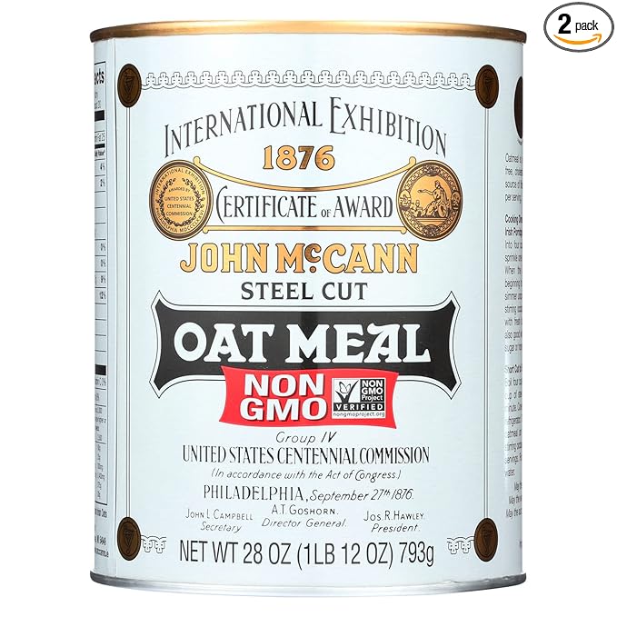 Mccann's Steel Cut Oatmeal 28-Ounce Tin (Pack of 2)