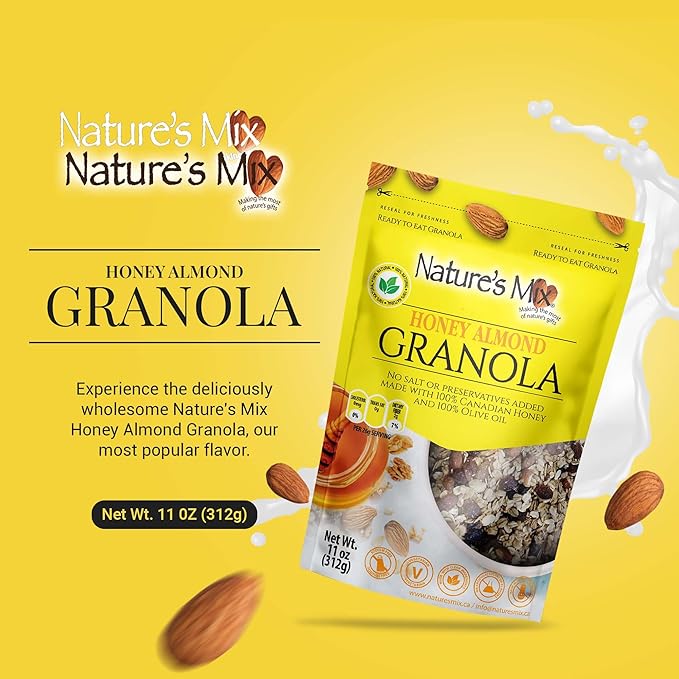 Nature's Mix Granola Honey Almond (Pack of 6) 11 oz