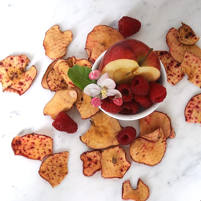 Sisters Fruit Company Raspberry Apple Chips All-Natural No Preservatives Fat-Free (Contains SIX 2.25 OZ. Bags)