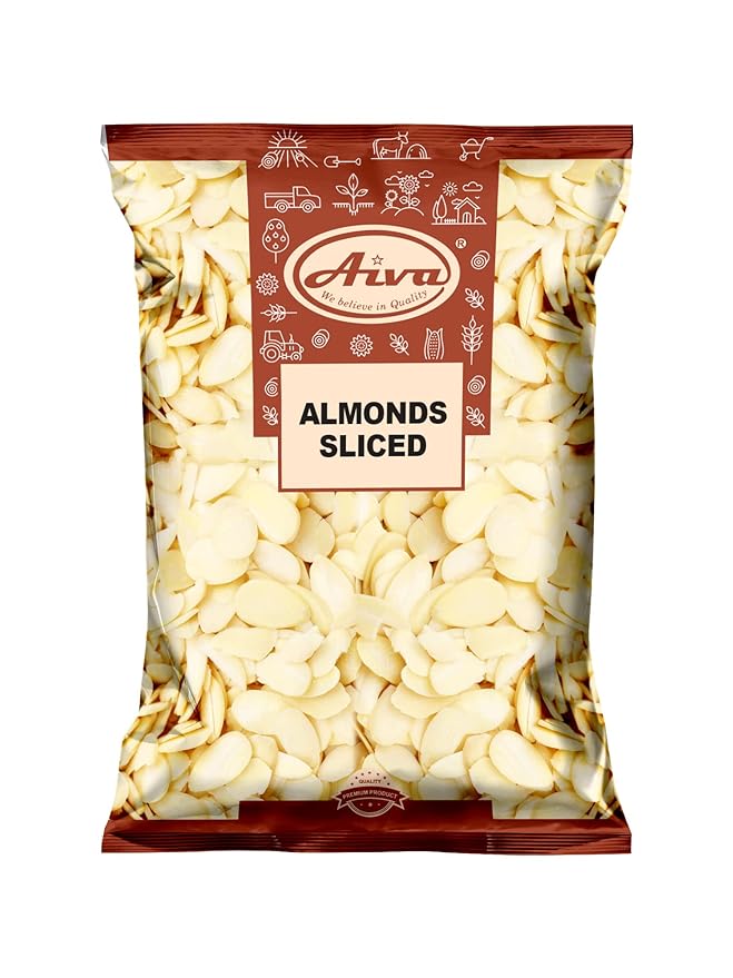 Aiva Blanched Almonds Sliced (5 LB Bulk Bag) – Premium Sliced Almonds for Baking Cooking and Toppings