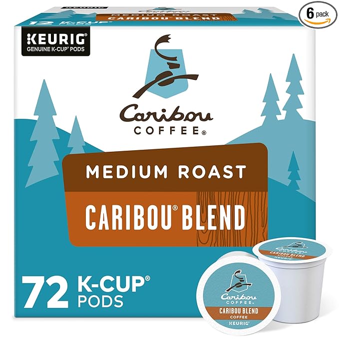 Caribou Coffee Caribou Blend Keurig Single-Serve K-Cup Pod Medium Roast Coffee 72 Count