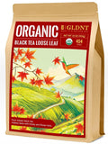 GLDNT Organic Black Tea Loose Leaf Natural Organic Black Tea Full-bodied &amp Mellow Taste Caffeinated Hot &amp Iced Tea 16oz