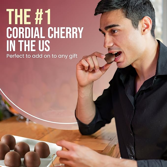 Queen Anne Dark Chocolate Covered Cordial Cherries | 6.6 oz (Pack of 4) | 10 Piece Gift Boxes | Whole Maraschino Cherry Creamy Filled Liquid Center | Holiday Party Chocolate Candy