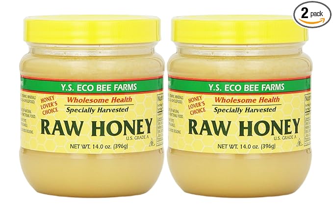 YS Organic Bee Farms Healthy Honey (Raw) 14 oz. Pack of 2 Packed By ILIOS