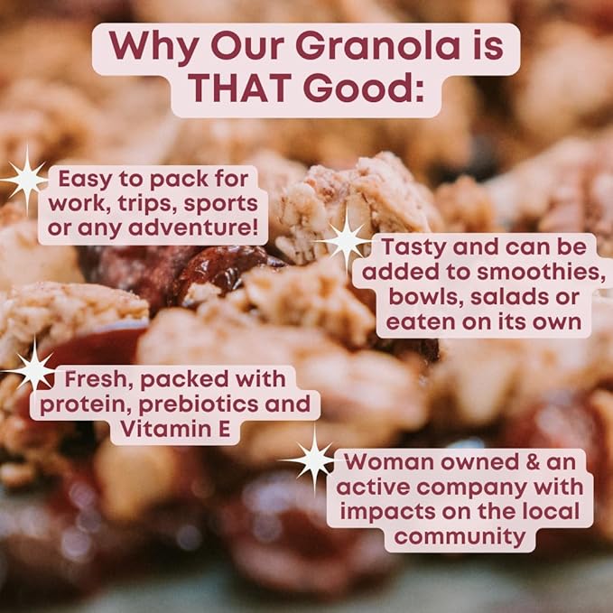 Tempo Granola Cranberry Pecan Almond Loose Granola - 3 Pack of 11 oz Bags - Nutrient-Rich Gluten Free Vegan Oats High Protein Low Sugar Vegan Dairy Free Soy Free Vitamin E Prebiotics For Opt
