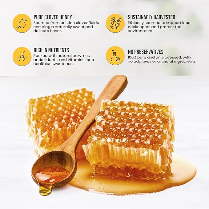 Browning's 40 oz Creamed Raw Clover Honey | 100% Pure Natural &amp Unfiltered | Premium Old-Fashioned Honey - Product of the USA