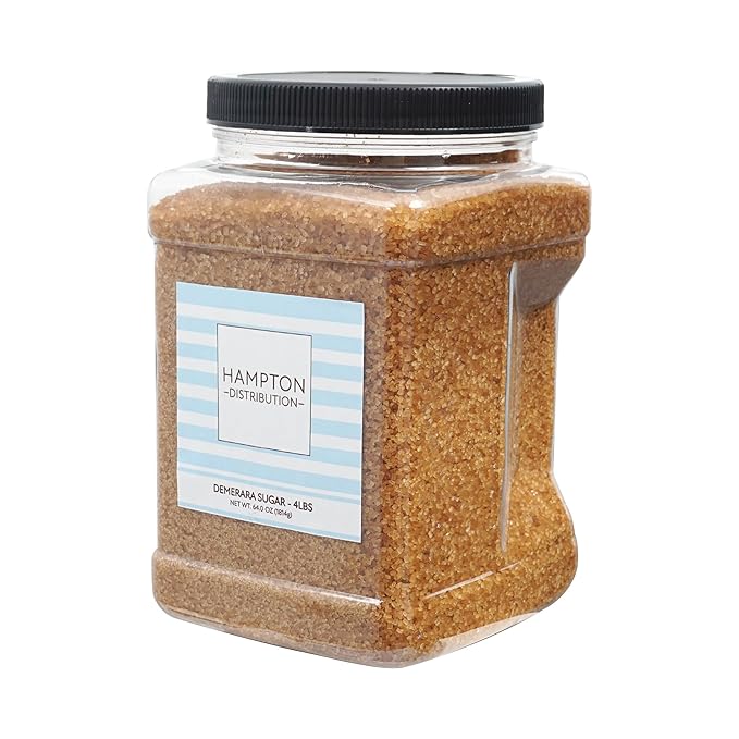 Demerara Sugar 4 Pound Grip Jar Hampton Distribution