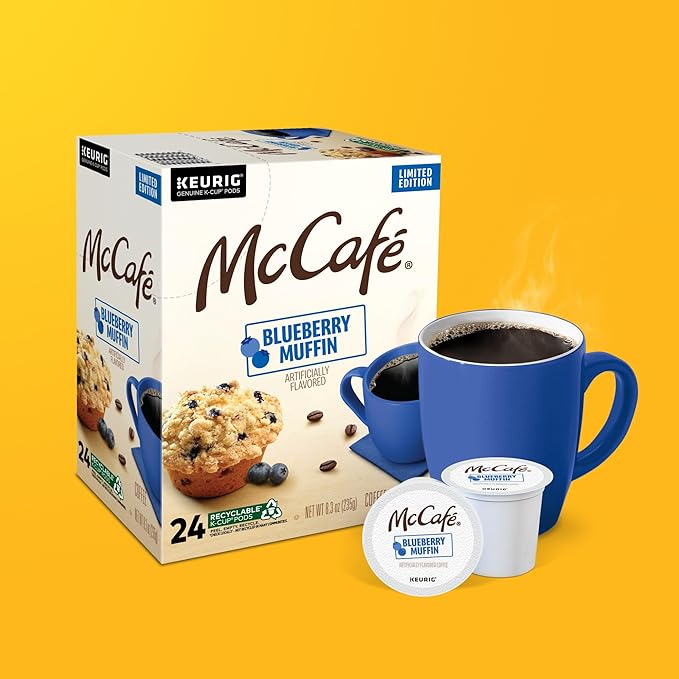 McCafe Blueberry Muffin Coffee Keurig Single Serve K-Cup Pods 24 Count