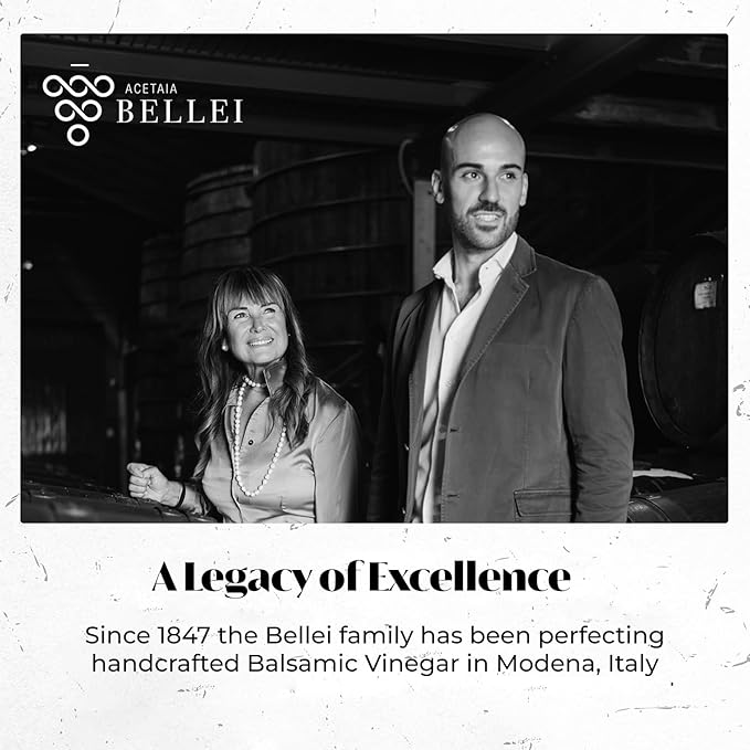 Bellei Rich &amp Thick Italian Balsamic Condiment with Cooked Grape Must Wine Vinegar &amp Balsamic of Modena Light Acidity Sua Maestà Denso Dolce – 250ml